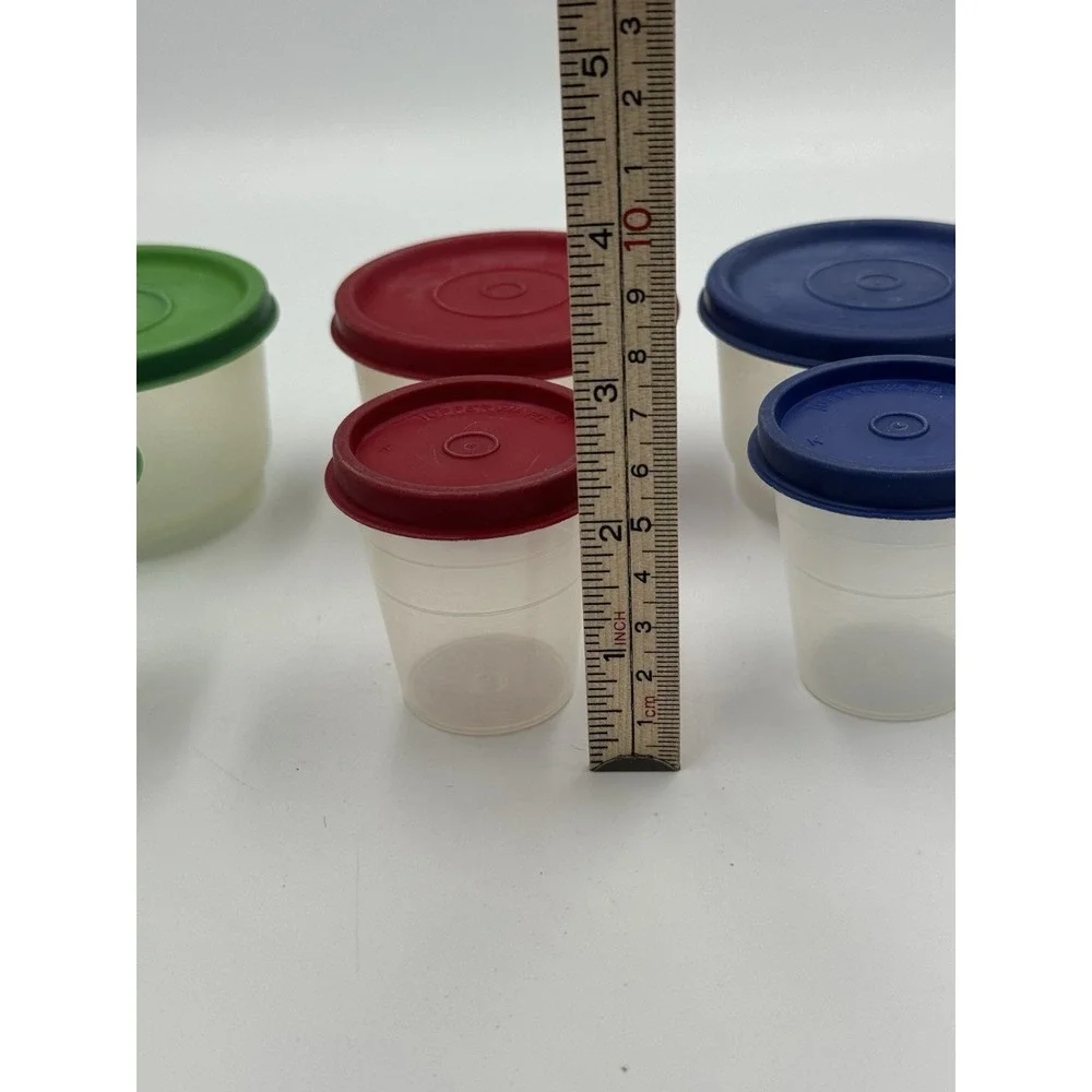 Set Of 6 Tupperware‎ Containers - 3 Condiment & 3 Snack